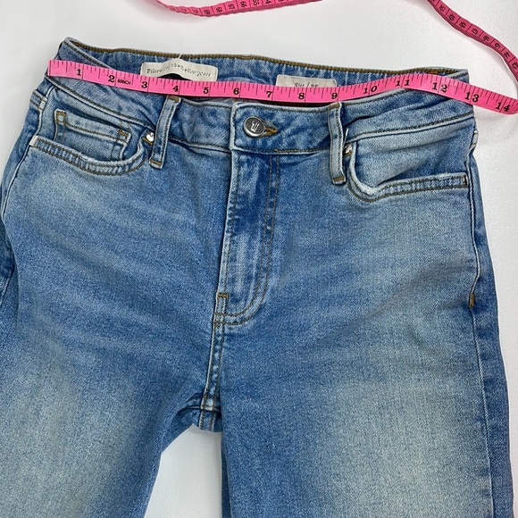 Anthropologie Pilcro Floral Embroidered Straight Leg Cropped Jeans 25 - Picture 14 of 14